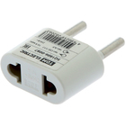 Переходник (тип CEE 7/17 - тип А/F) плоский 10А макс. 250В белый/черный TDM