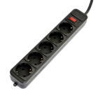 Сетевой фильтр 16А:DeTech 1,8M DT-SP05-16-1,8M (5 р)  Black