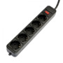 Сетевой фильтр 16А:DeTech 1,8M DT-SP05-16-1,8M (5 р)  Black