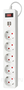 Сетевой фильтр с USB, 10А, 2 200 Вт, 5 розеток, длина 1,8 м, белый (SBSP-18U-W)