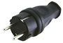 Вилка прямая каучуковая 230В, 2P+PE, 16A, IP44 (SBE-16-P07-R)