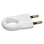 Вилка Smartbuy, плоская с кольцом белая 6А 250В (SBE-2.5-P10-w)
